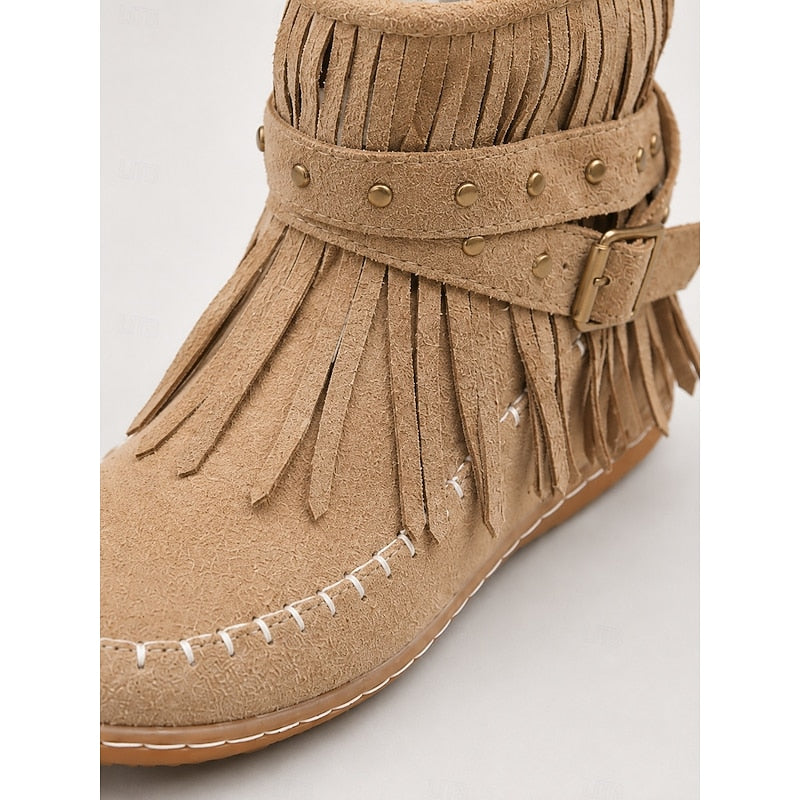 Susannah | Fringe Moccasin Ankle Boots 3