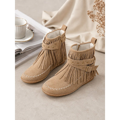 Susannah | Fringe Moccasin Ankle Boots 4