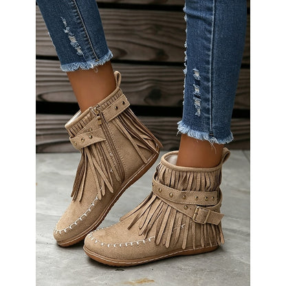 Susannah | Fringe Moccasin Ankle Boots 5
