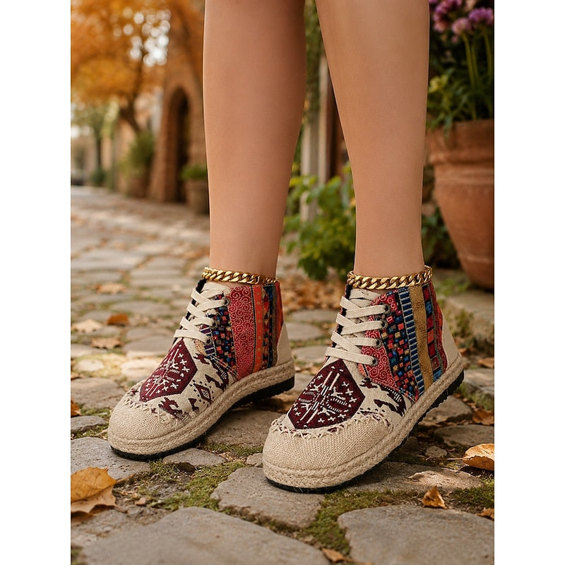 Talia | Boho Patterned High-Top Sneakers 6