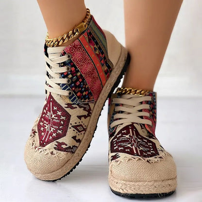 Talia | Boho Patterned High-Top Sneakers 8