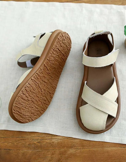 Women's Flat Sandals with Crossover Straps