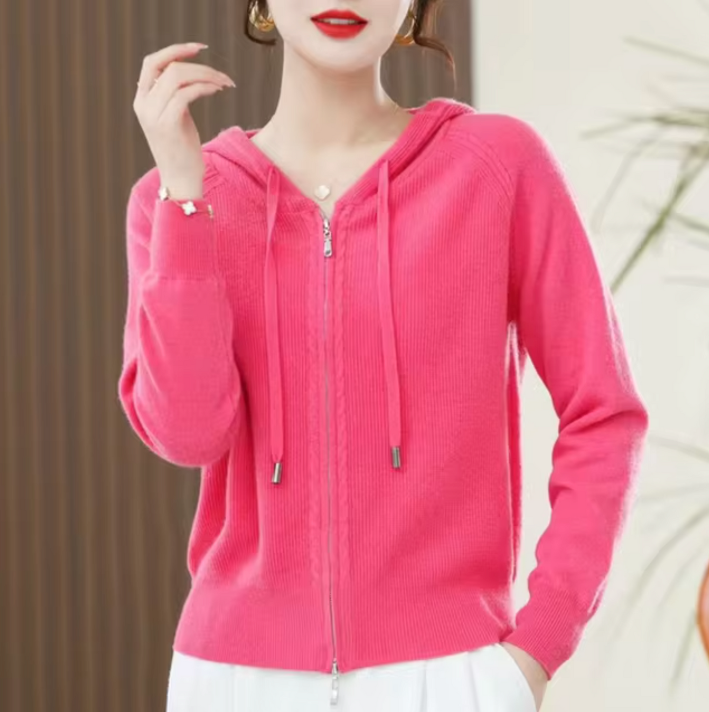 Tavira Knitted Cashmere Hoodie 1