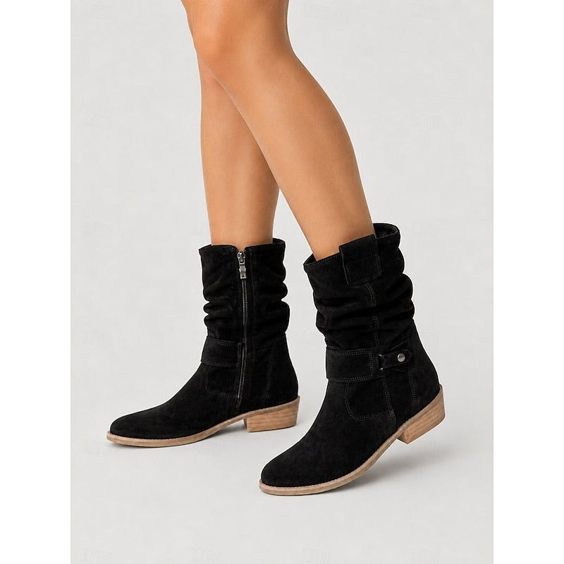 Tessa | Slouchy Buckle Ankle Boots 11