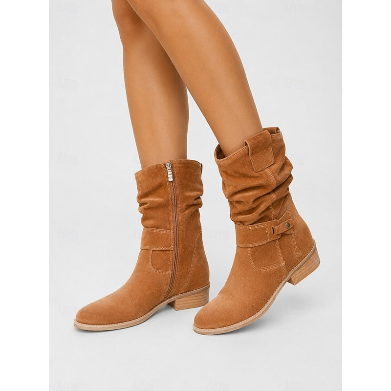 Tessa | Slouchy Buckle Ankle Boots 12