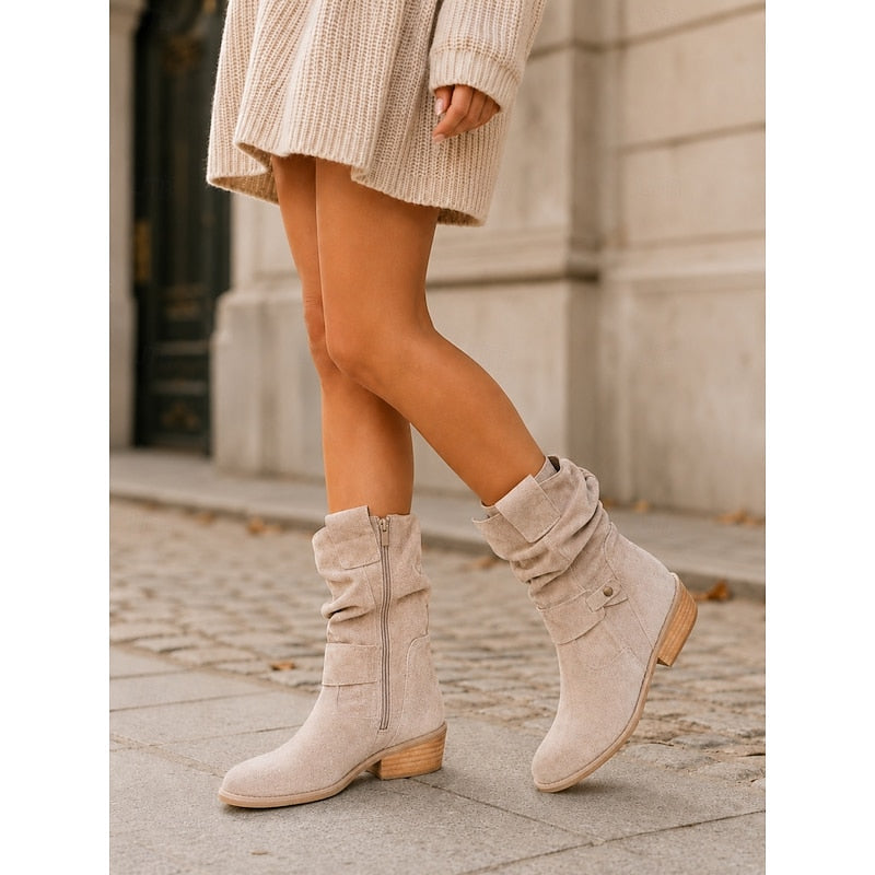 Tessa | Slouchy Buckle Ankle Boots 8