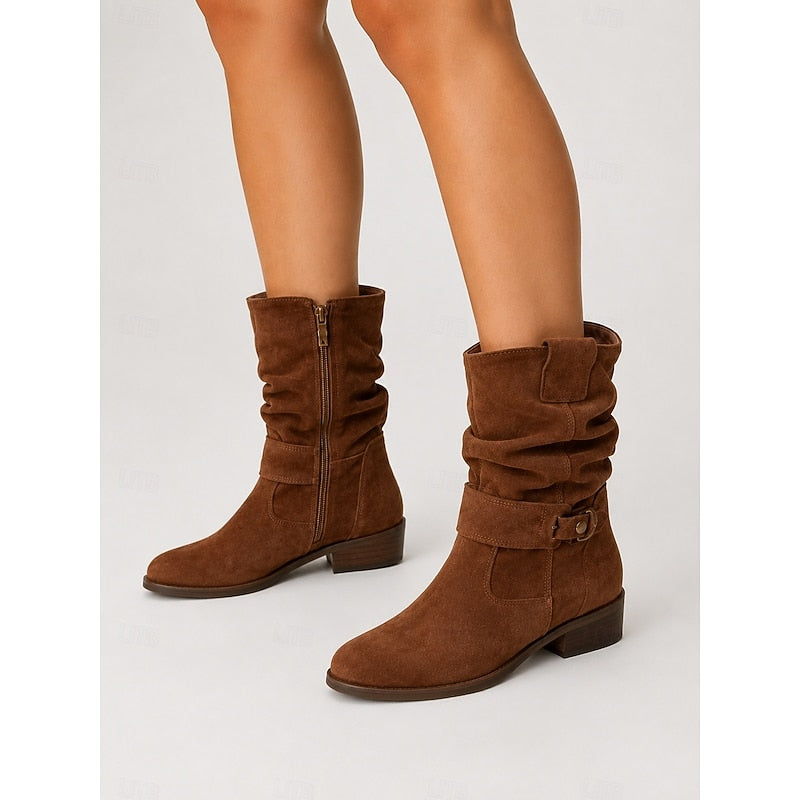 Tessa | Slouchy Buckle Ankle Boots 9