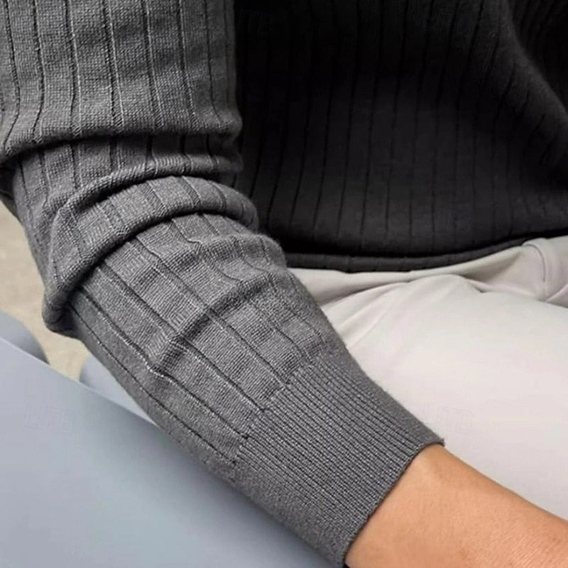 Theo | Ribbed Henley Sweater 4