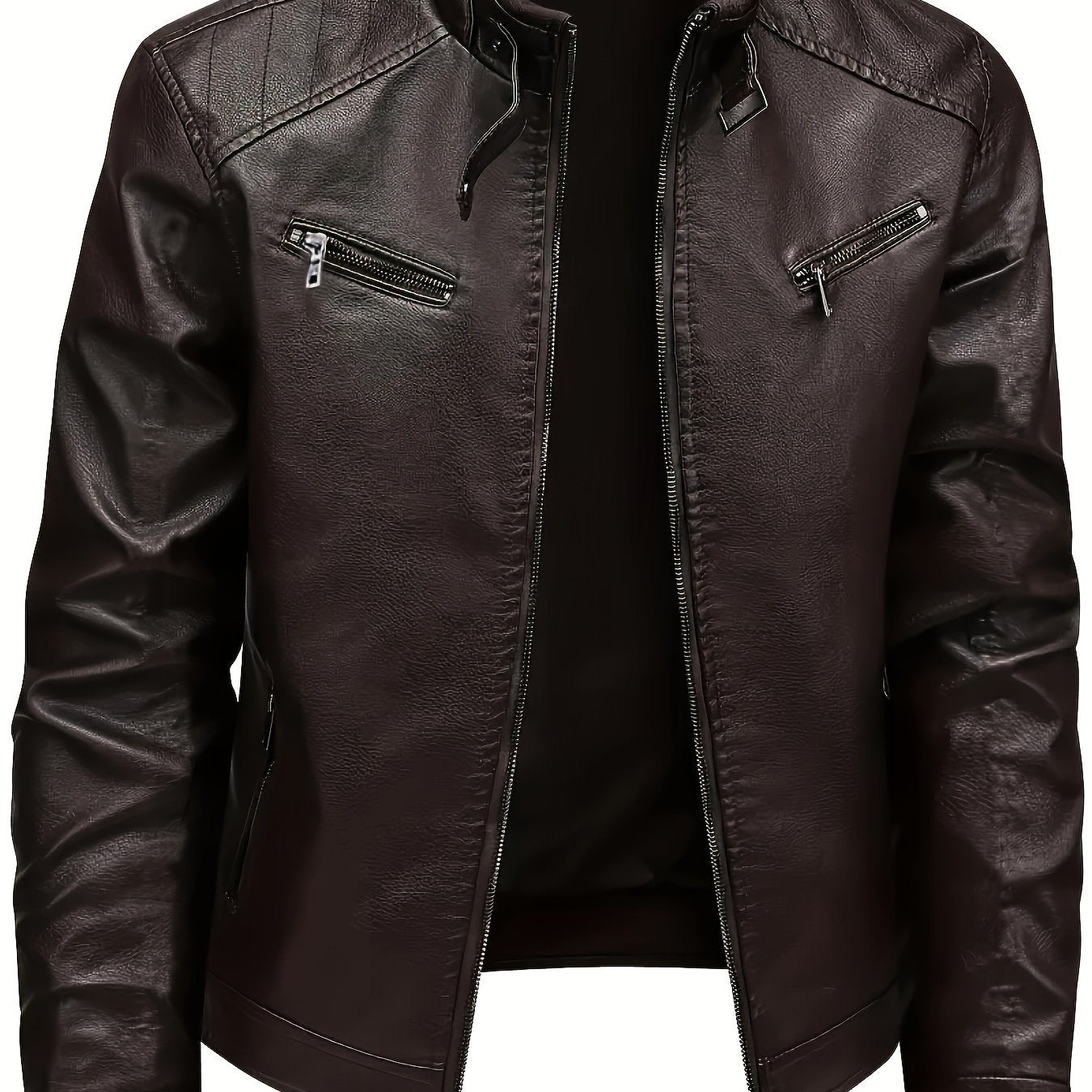 Tobias | Classic Stand-Collar Moto Jacket 0