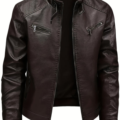 Tobias | Classic Stand-Collar Moto Jacket 0