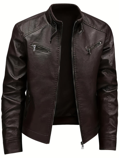 Tobias | Classic Stand-Collar Moto Jacket 1