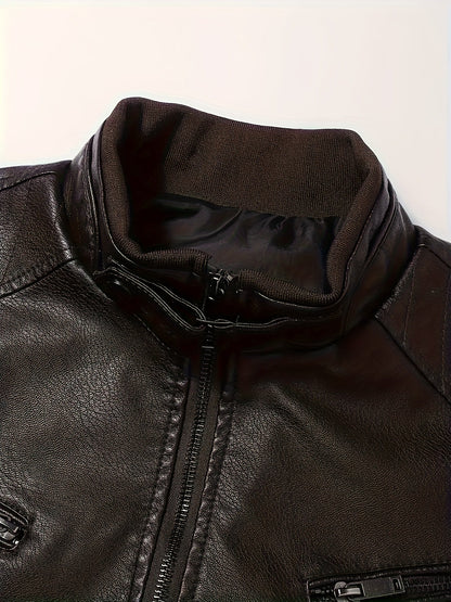 Tobias | Classic Stand-Collar Moto Jacket 4