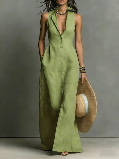 Valeria Elegant Lapel Shirt Dress 5