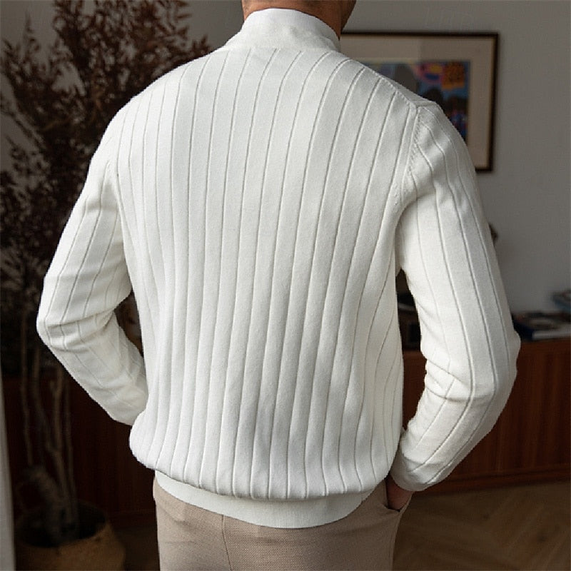 Vincent | Ribbed V-Neck Button Cardigan 4