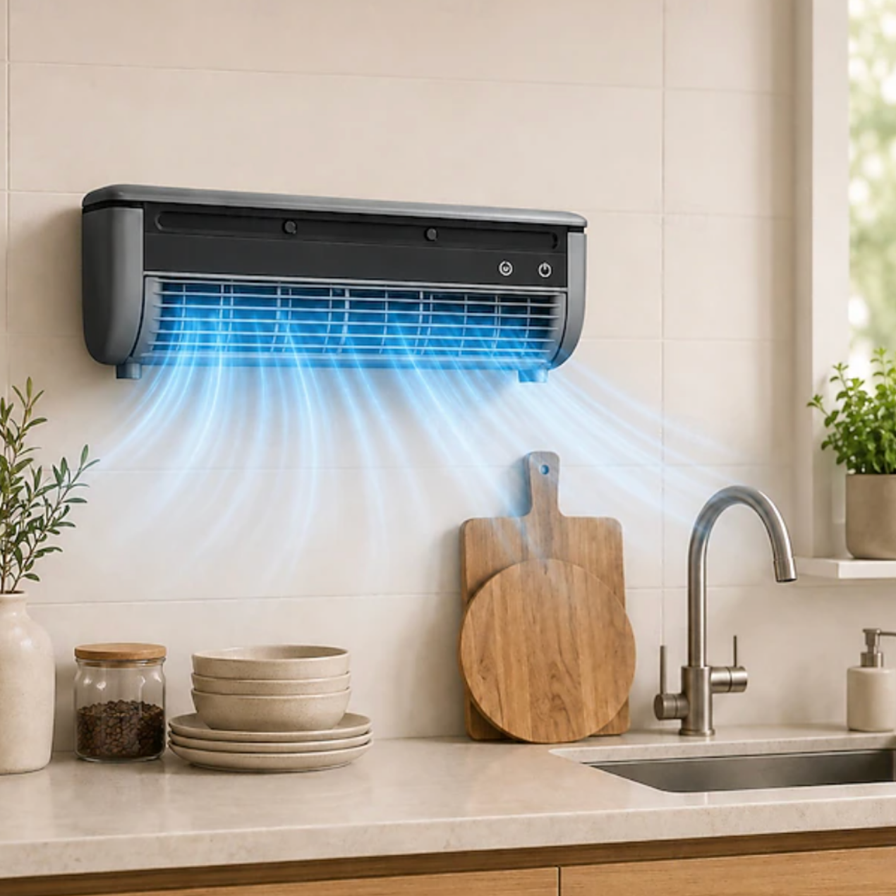 Wall-Mounted Air Cooler – Mist Fan, Compact & Silent 4
