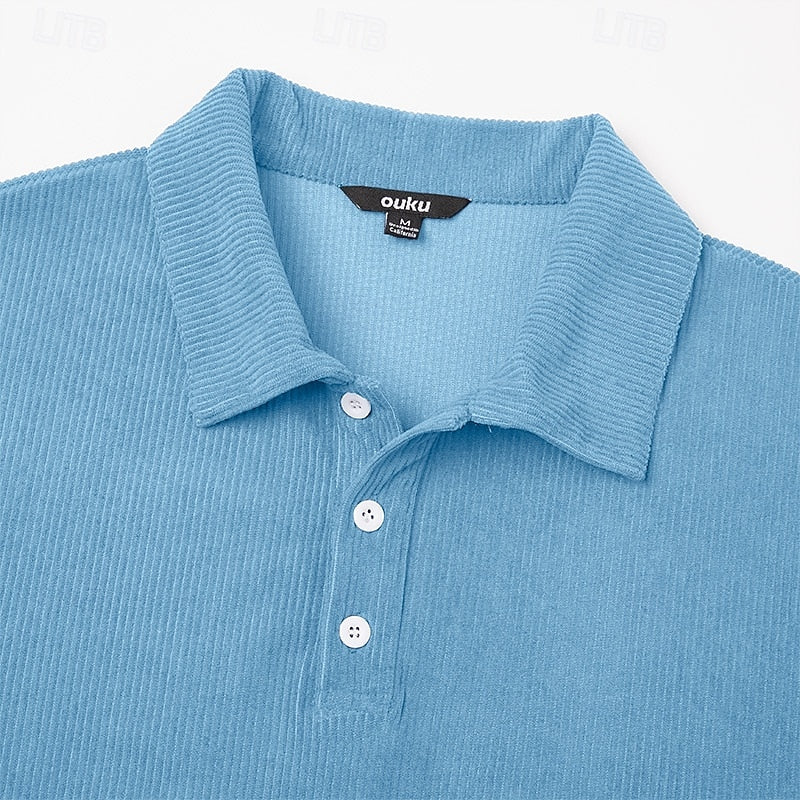 Wallace | Textured Long-Sleeve Polo Shirt 5