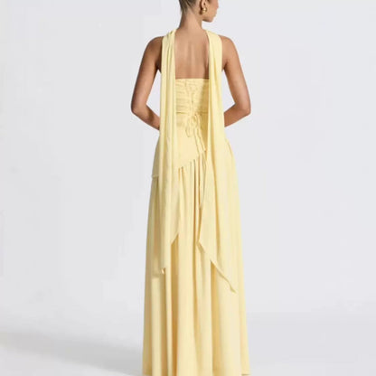 Wedding Guest Strapless Maxi Dress with Leg Split for Women 4