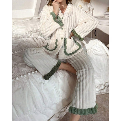 Winifred | Cozy Ruffle-Trim Two-Piece Set 1