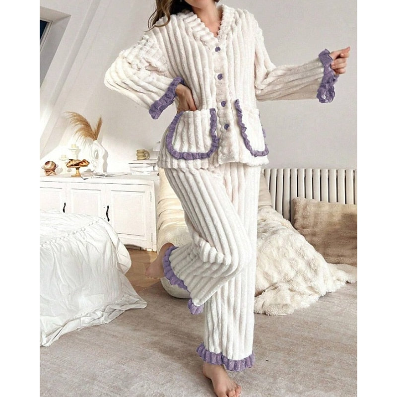 Winifred | Cozy Ruffle-Trim Two-Piece Set 5