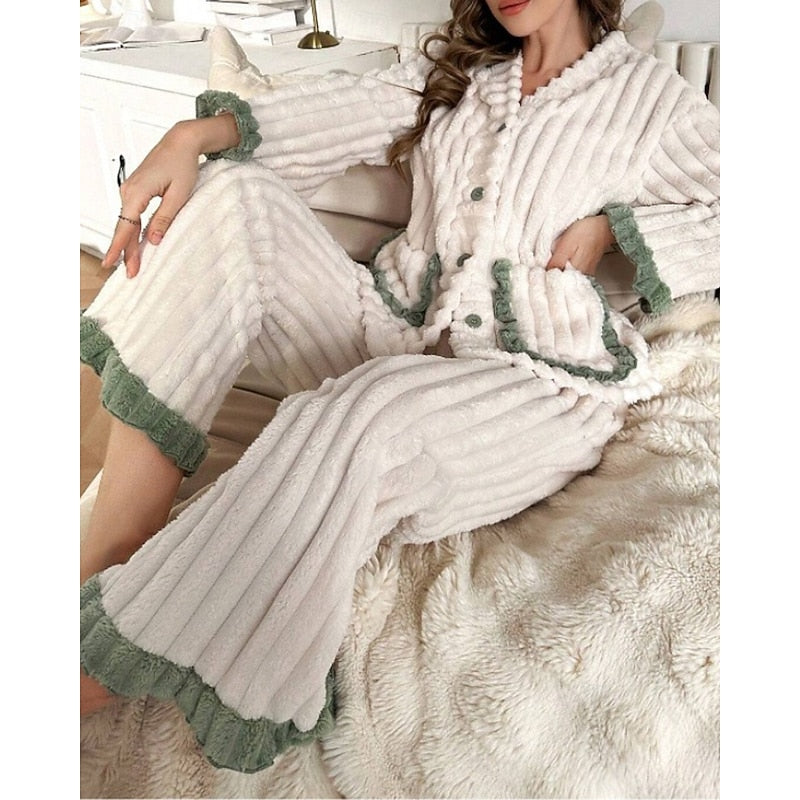 Winifred | Cozy Ruffle-Trim Two-Piece Set 8