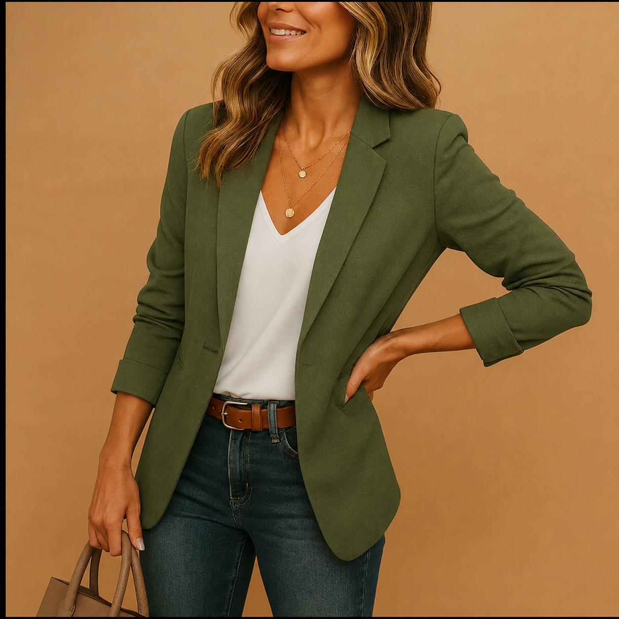 Women's Black Blazer, Elegant Cut with Long Sleeves, Perfect for the Office and Meetings 9