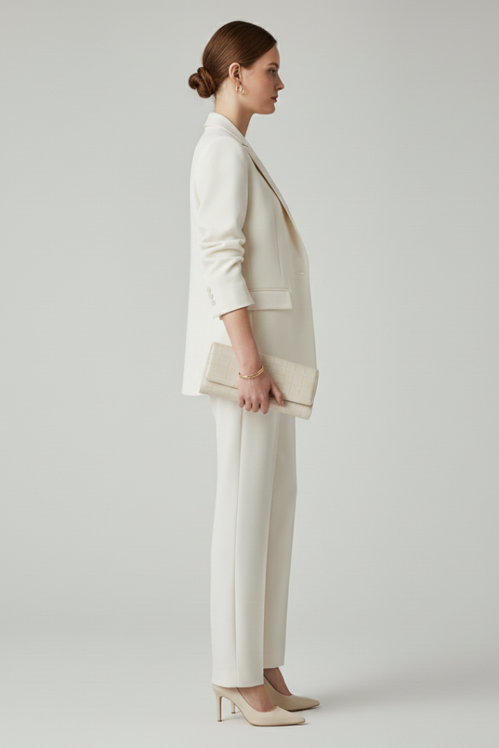 Women’s Blazer Set with Defined Shape and Straight-Leg Trousers 2