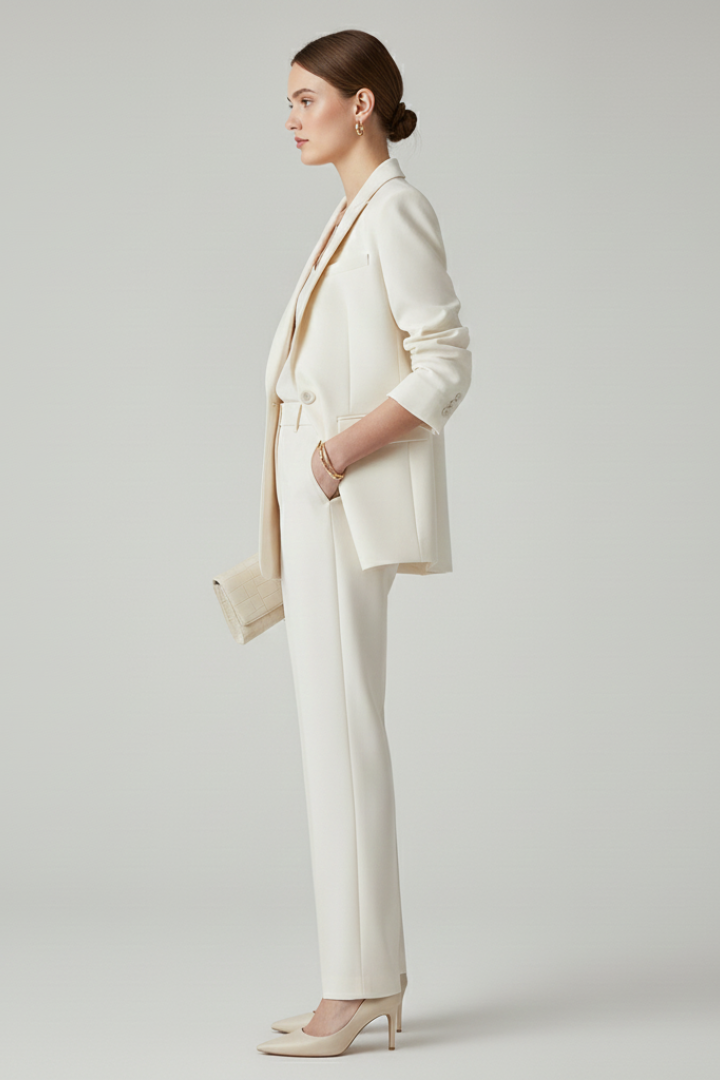 Women’s Blazer Set with Defined Shape and Straight-Leg Trousers 4