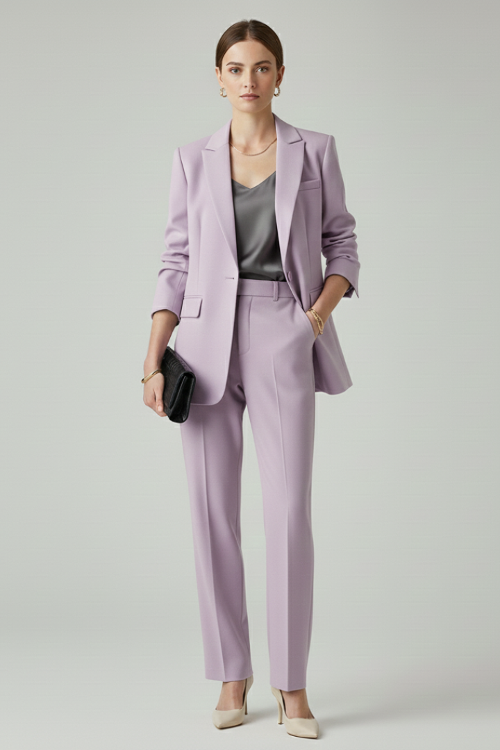 Women’s Blazer Set with Defined Shape and Straight-Leg Trousers 5
