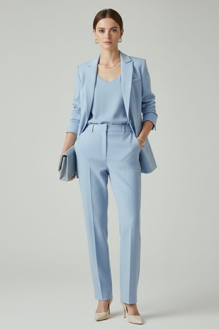 Women’s Blazer Set with Defined Shape and Straight-Leg Trousers 7