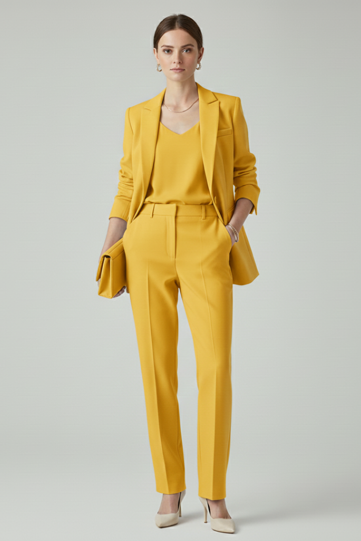 Women’s Blazer Set with Defined Shape and Straight-Leg Trousers 8