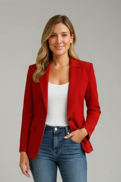 Women’s Blazer with Notched Lapel and Single Button 2