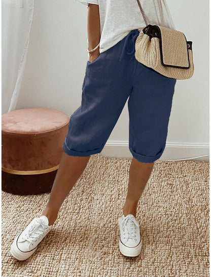 Women's Capri Pants with a Loose Cut for Warm Days - A Fashionable and Comfortable Summer Style 0