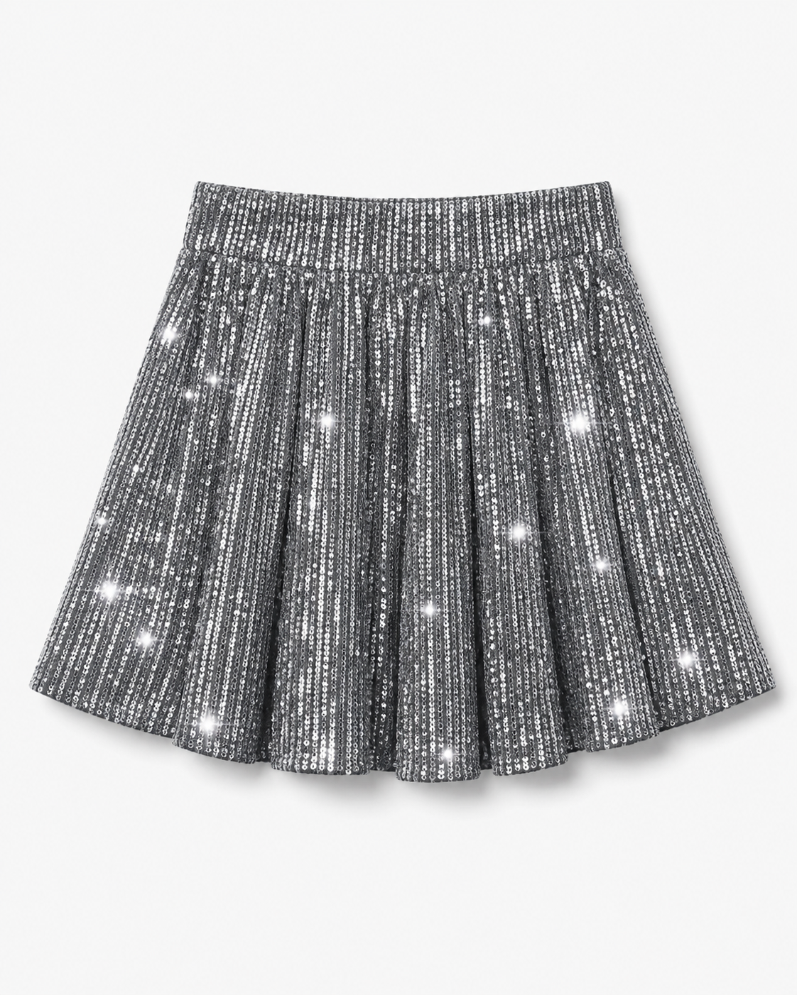 Women’s High-Waisted Sequin Skirt Shorts with Flared Design 1