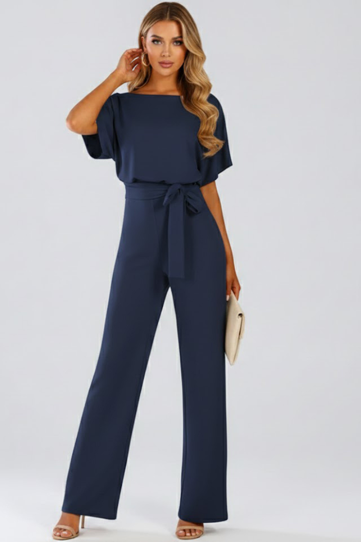 Women’s Jumpsuit with Belt and Wide Legs 4