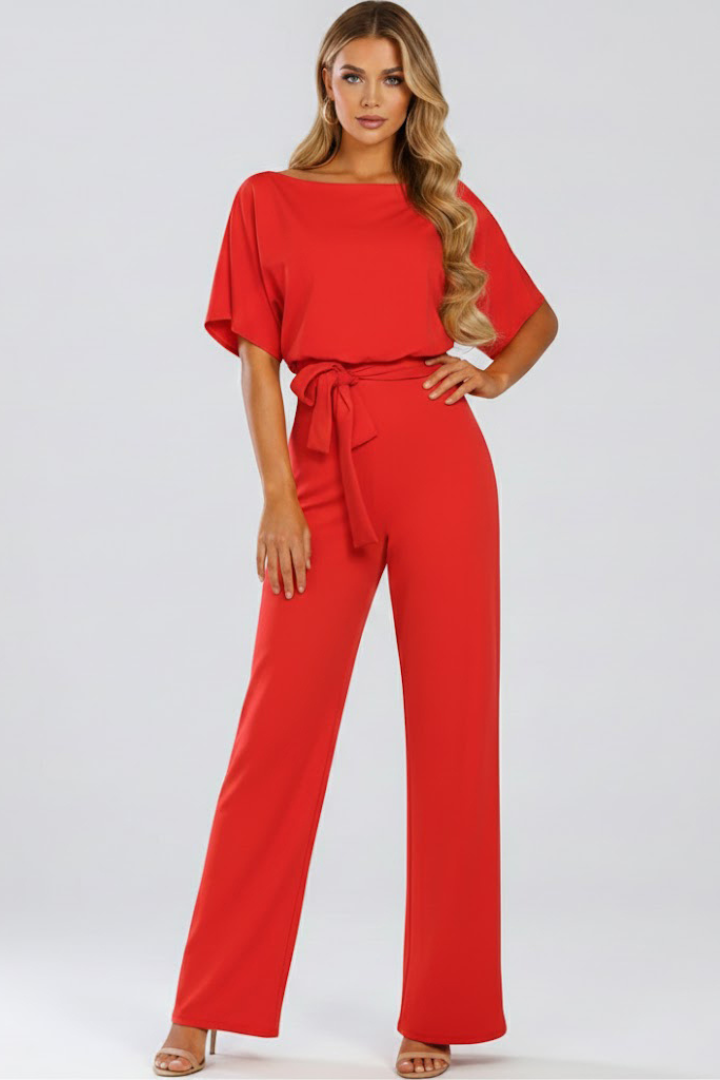 Women’s Jumpsuit with Belt and Wide Legs 5