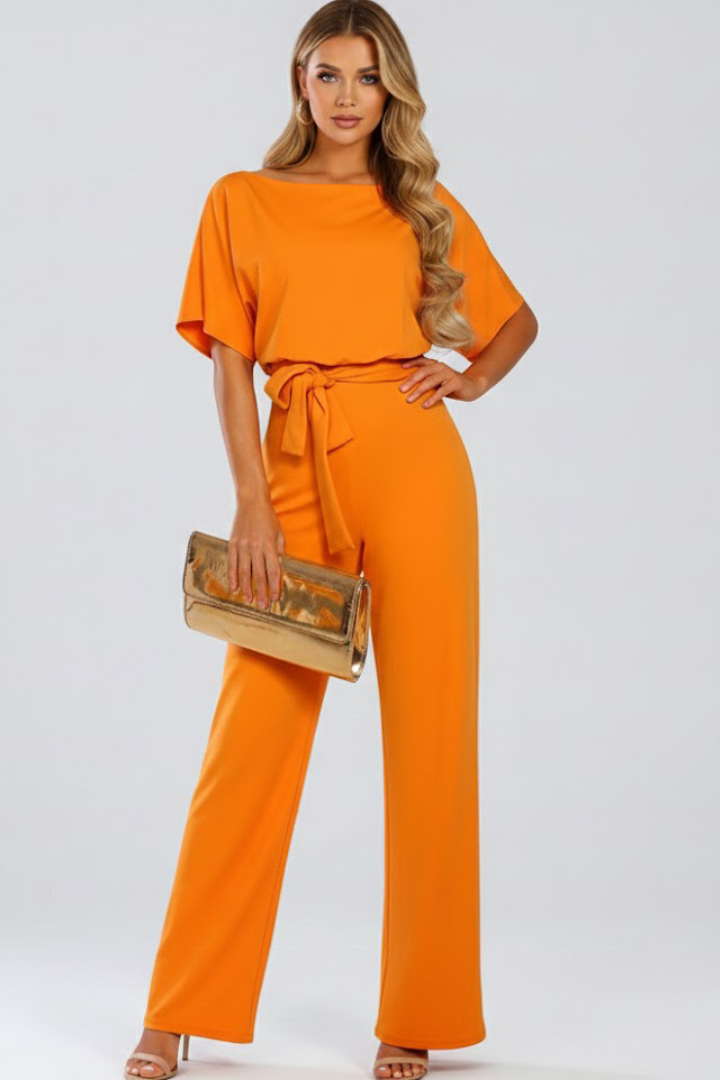 Women’s Jumpsuit with Belt and Wide Legs 6