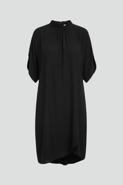 Women’s Mini Dress with Mock Neck and Slit Sleeves 1