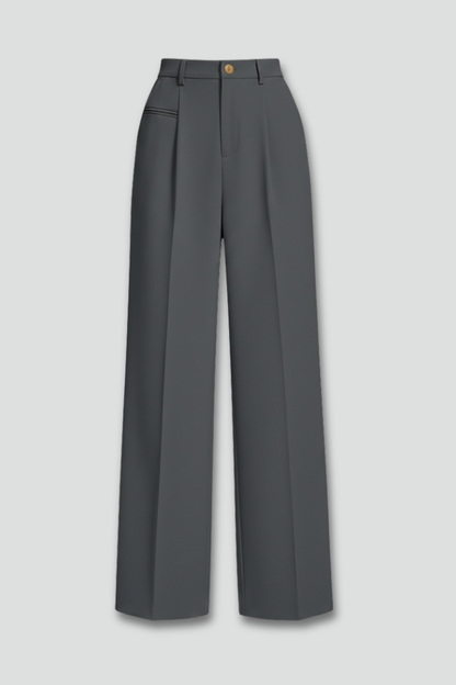 Women’s Palazzo Trousers with Front Pleats and Back Pockets 1