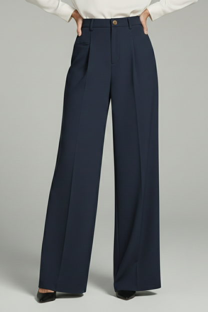Women’s Palazzo Trousers with Front Pleats and Back Pockets 5