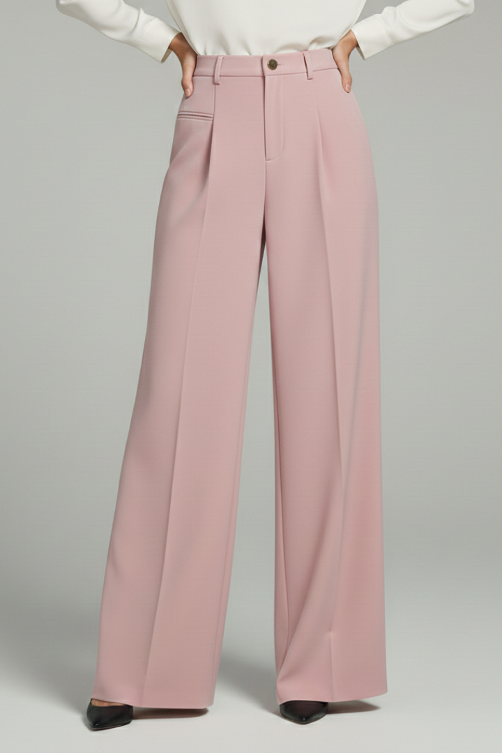 Women’s Palazzo Trousers with Front Pleats and Back Pockets 7