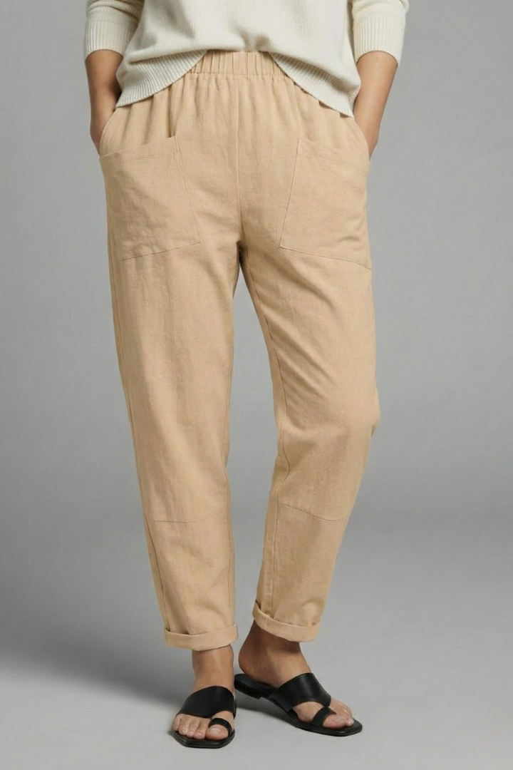 Women’s Trousers with Elastic Waist and Side Pockets 0