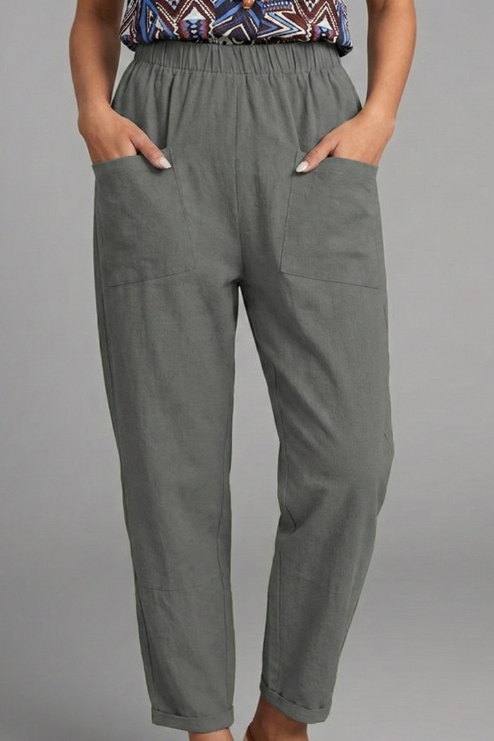 Women’s Trousers with Elastic Waist and Side Pockets 4