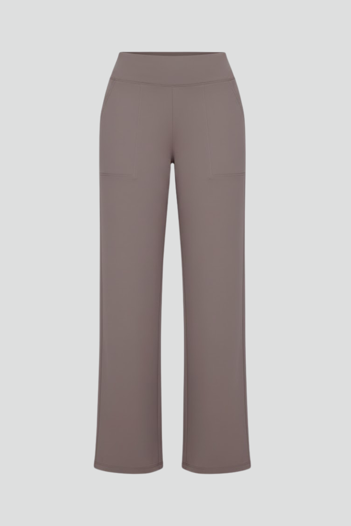 Women’s Wide-Leg Trousers with High Waist and Side Pockets 1
