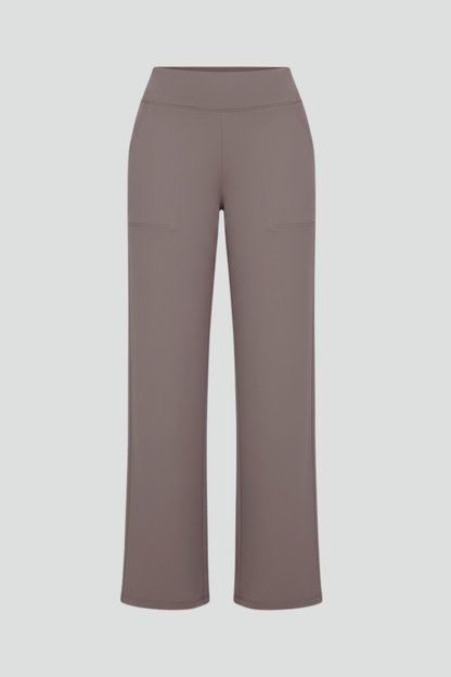 Women’s Wide-Leg Trousers with High Waist and Side Pockets 1