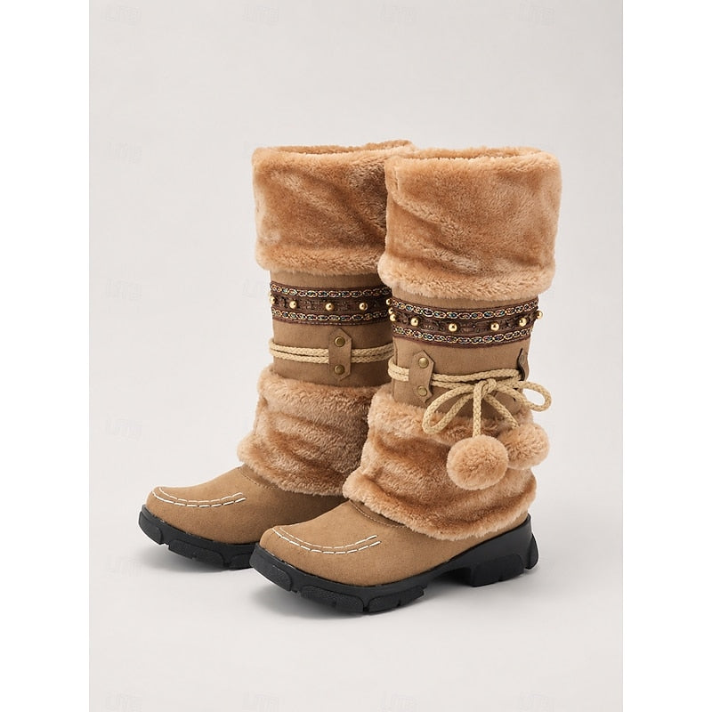 Wren | Cozy Boho Mid-Calf Winter Boots 0