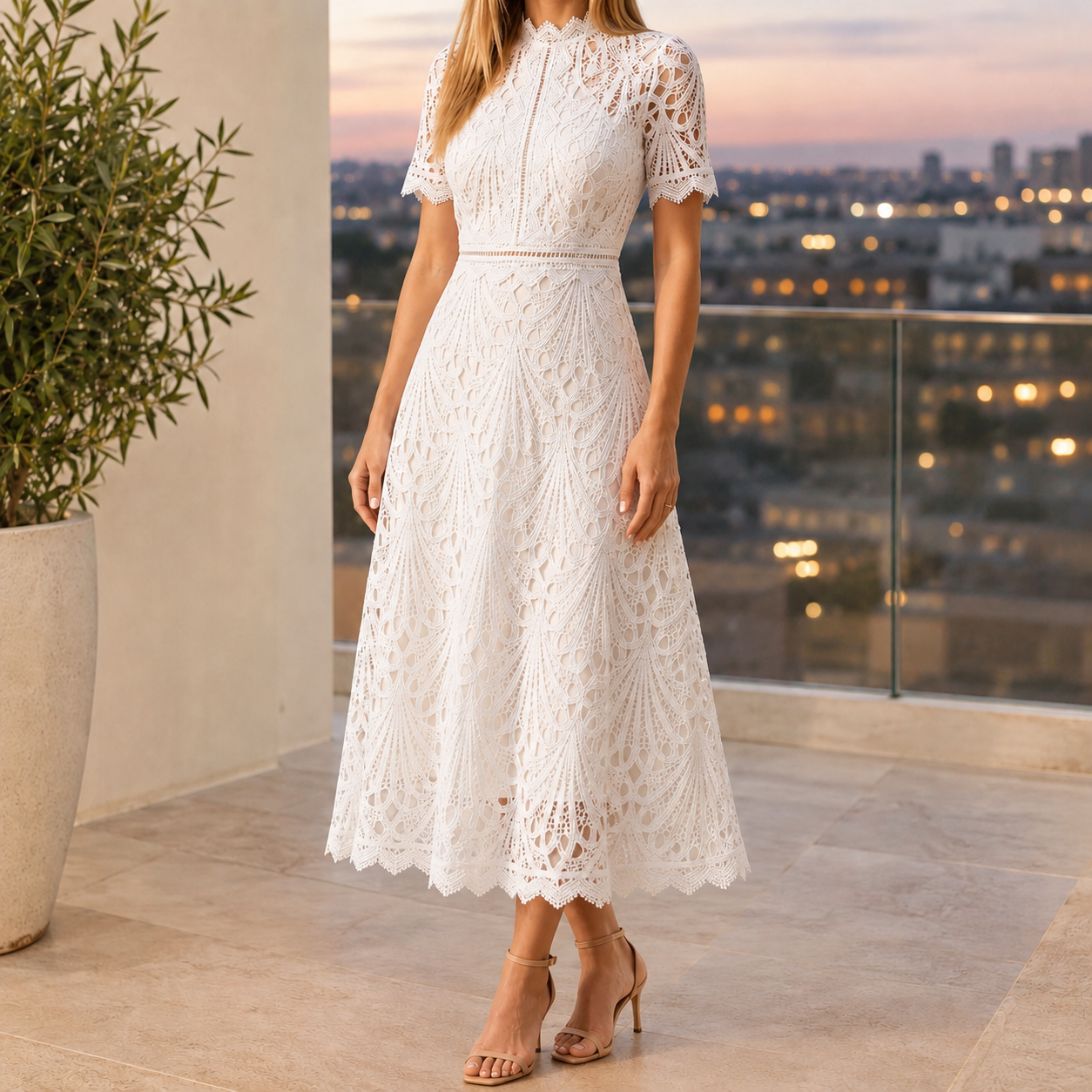 Yara-Louise Lace Midi Dress 3