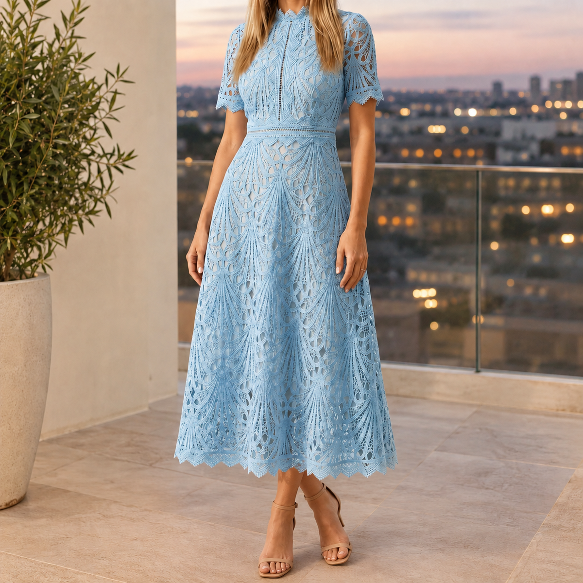 Yara-Louise Lace Midi Dress 5