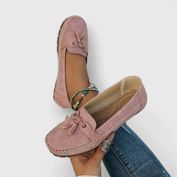 Women's Suede Slip-On Loafers with Tassels