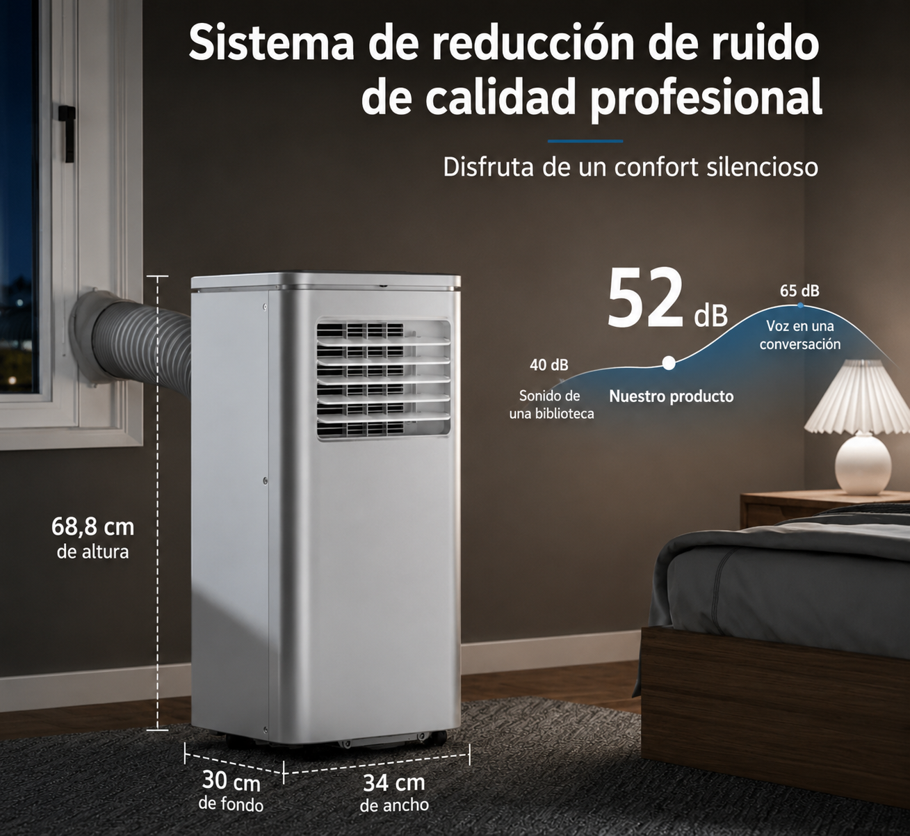 Portable Air Conditioner 10000 BTU with Remote & Sleep Mode