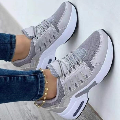 Women's Mesh Platform Sneakers with Air Cushion Sole